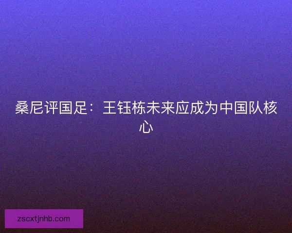 桑尼评国足：王钰栋未来应成为中国队核心