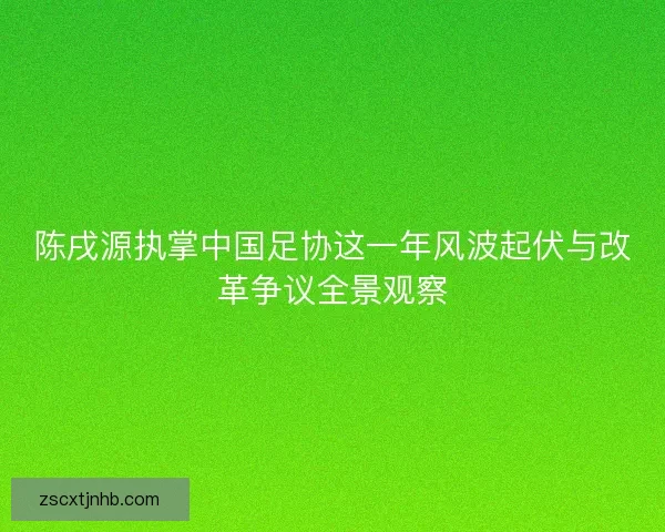 陈戌源执掌中国足协这一年风波起伏与改革争议全景观察